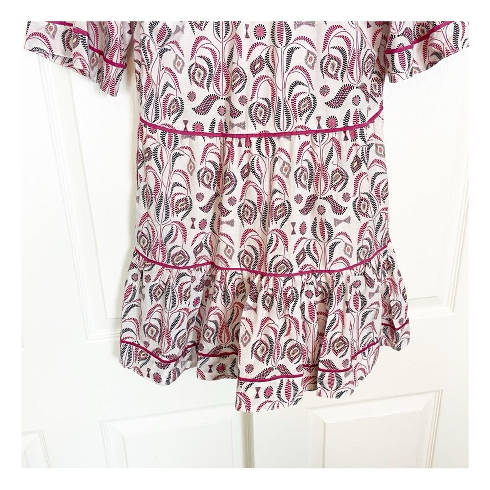 Anthropologie x Magali Pascal Lula Floral Tiered Dress Silk Blend Mini Sz XS - Picture 8 of 12